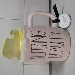 Disney Rae Dunn Sleeping Beauty Mug with 👑 Crown Topper